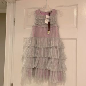 Silver party dress for girls